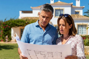 This image illustrates an article talking about common issues and irregularities in real estate in Portugal