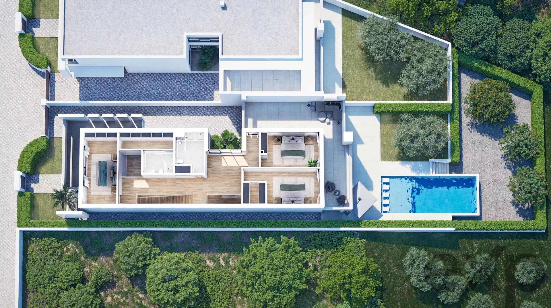 T4 Housing with Pool in Bordeira – Santa Bárbara de Nexe