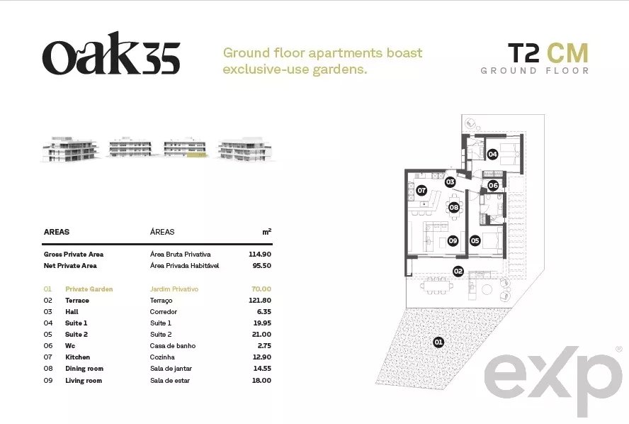 T2-appartement in luxueus wooncomplex in Vilamoura