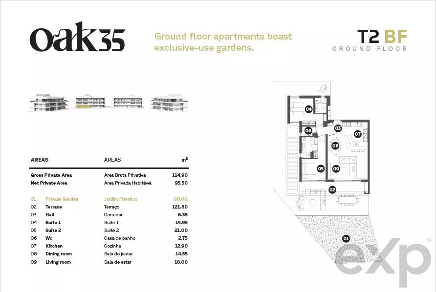 Wohnung mit 2 Schlafzimmern in Luxuswohnanlage