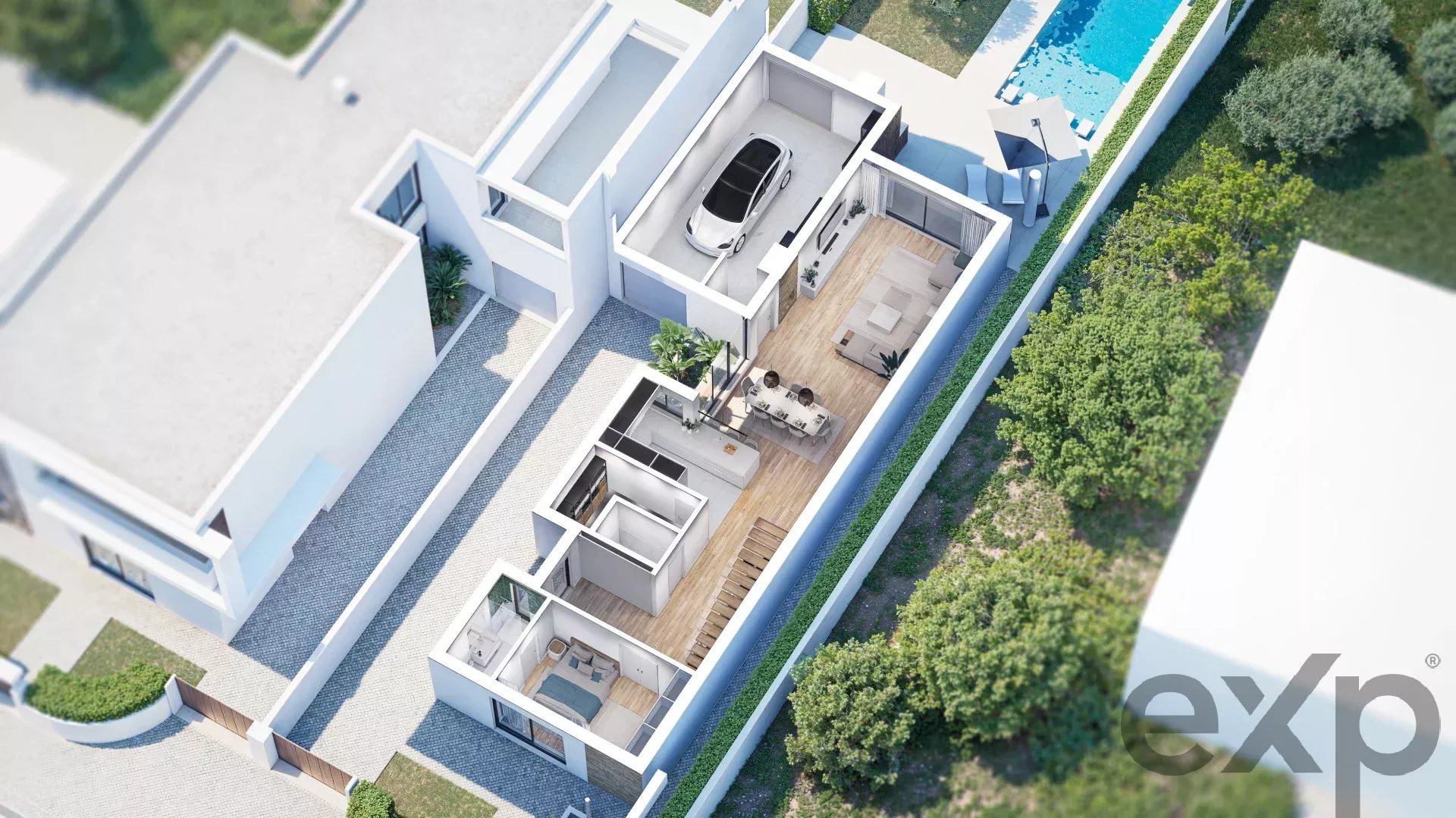 T4 Housing with Pool in Bordeira – Santa Bárbara de Nexe