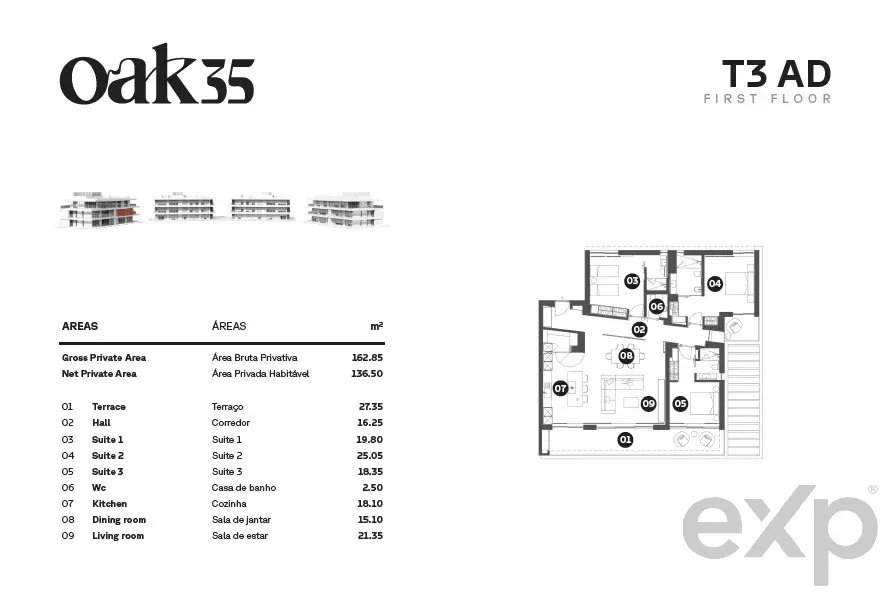 Appartement 3 chambres en copropriété de luxe
