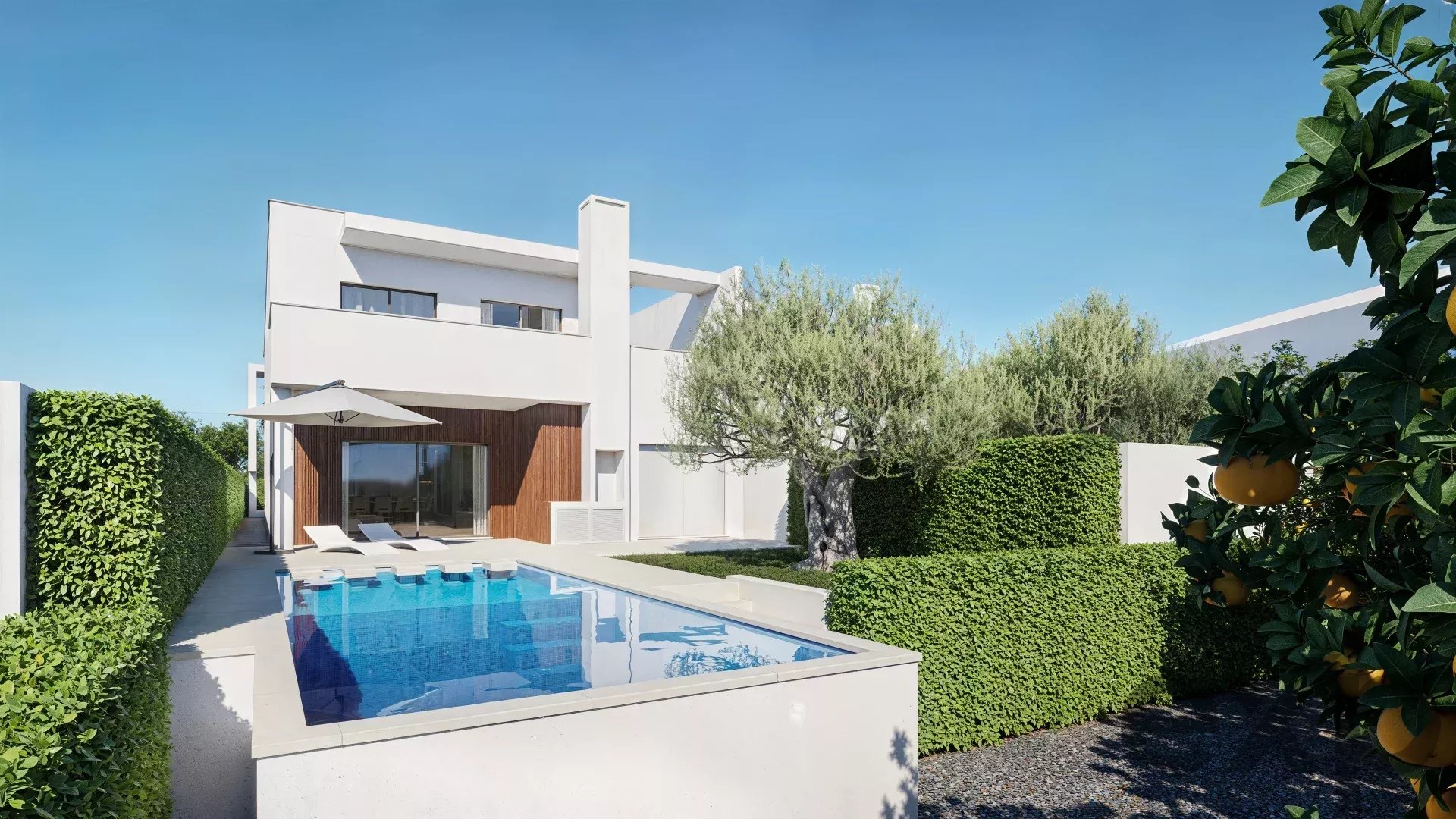 T4 Housing with Pool in Bordeira – Santa Bárbara de Nexe