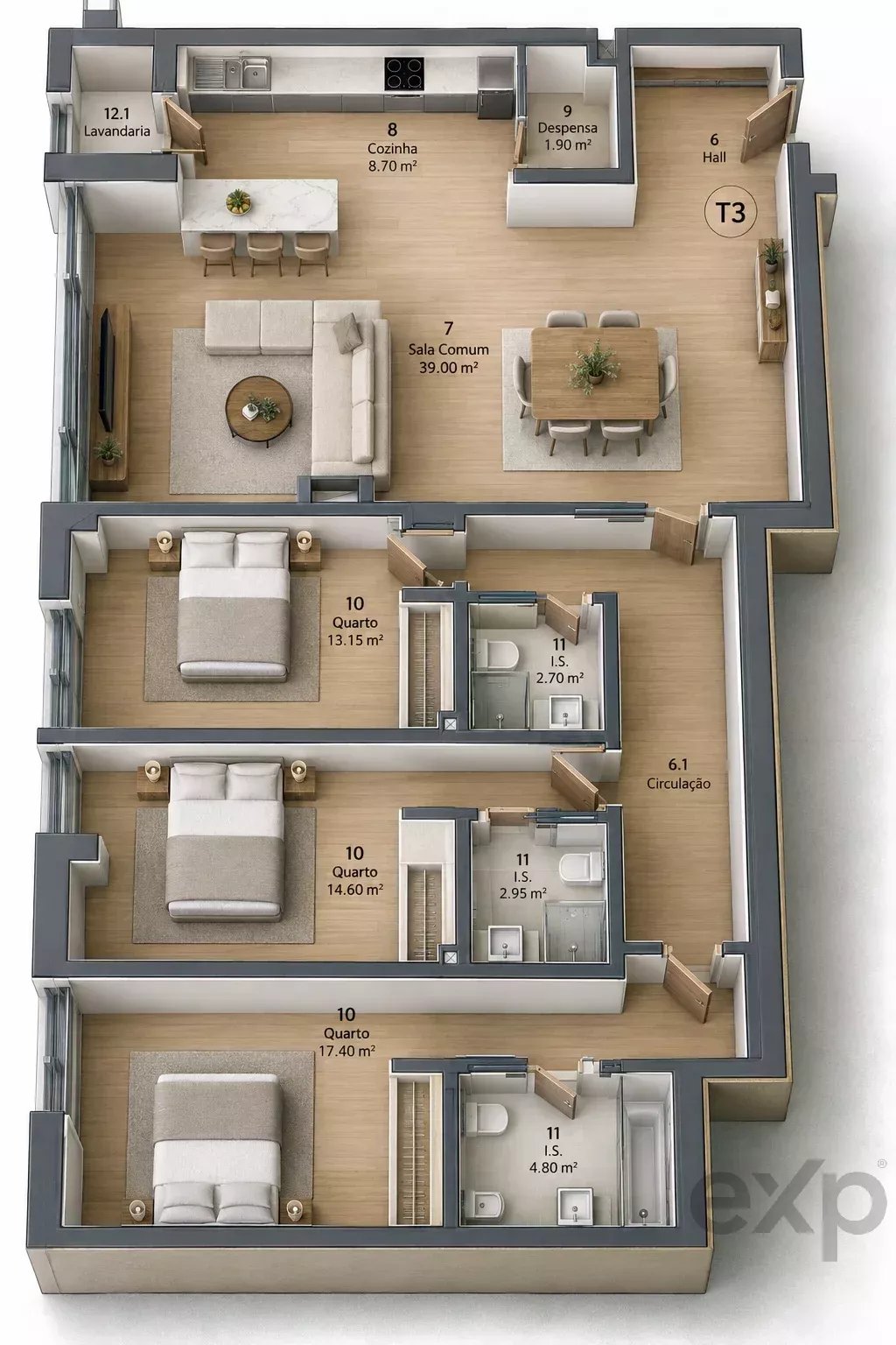 São Brás de Alportel, Algarve – Modern T3 space