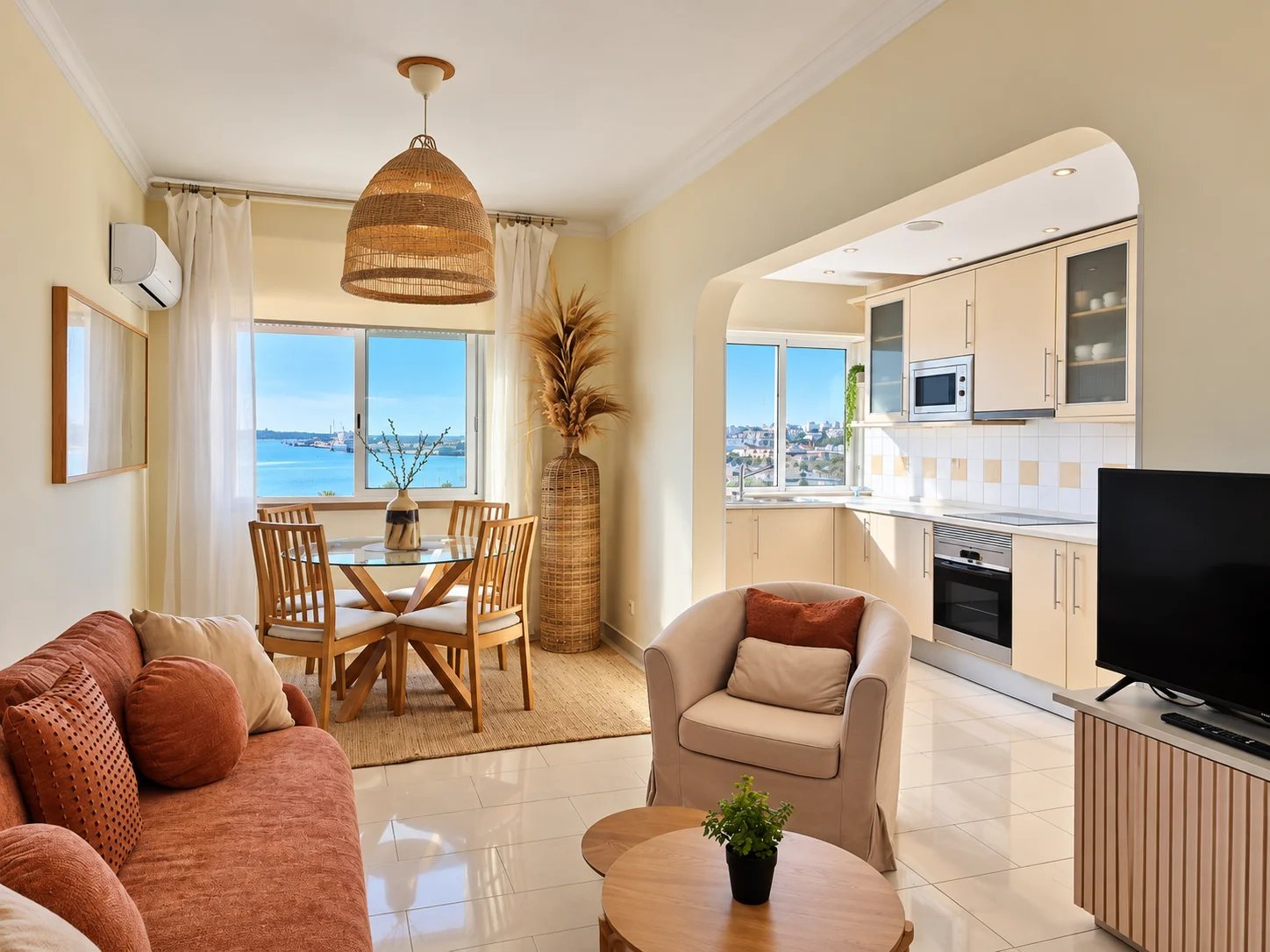 Apartment T3, Panoramic River View.